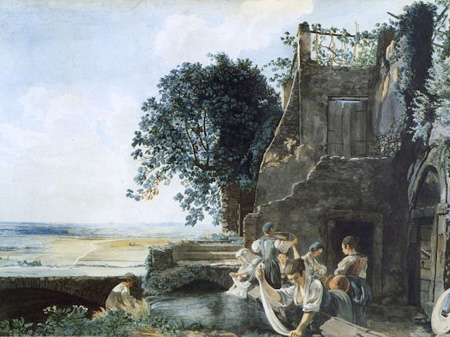Ducros - Washerwomen in Tivoli - about 1780 Ducros - Washerwomen in Tivoli - about 1780