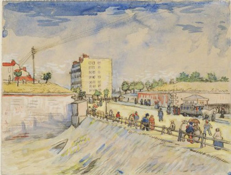 Vincent van Gogh - Gate in the Paris rampe - 1886 Vincent van Gogh - Gate in the Paris rampe - 1886