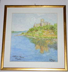 Castello de Almourol (Portogallo)-Dipinto ad acquarello-Collezione privata