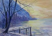 Annecy (France - Francia) - The lake in winter - Il lago d'inverno PRIVATE COLLECTION-COLLEZIONE PRIVATA