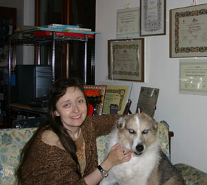 La pittrice con Cheyenne