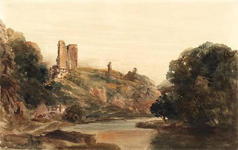 Peter De Wint - Knatresborough castle Peter De Wint - Knatresborough castle